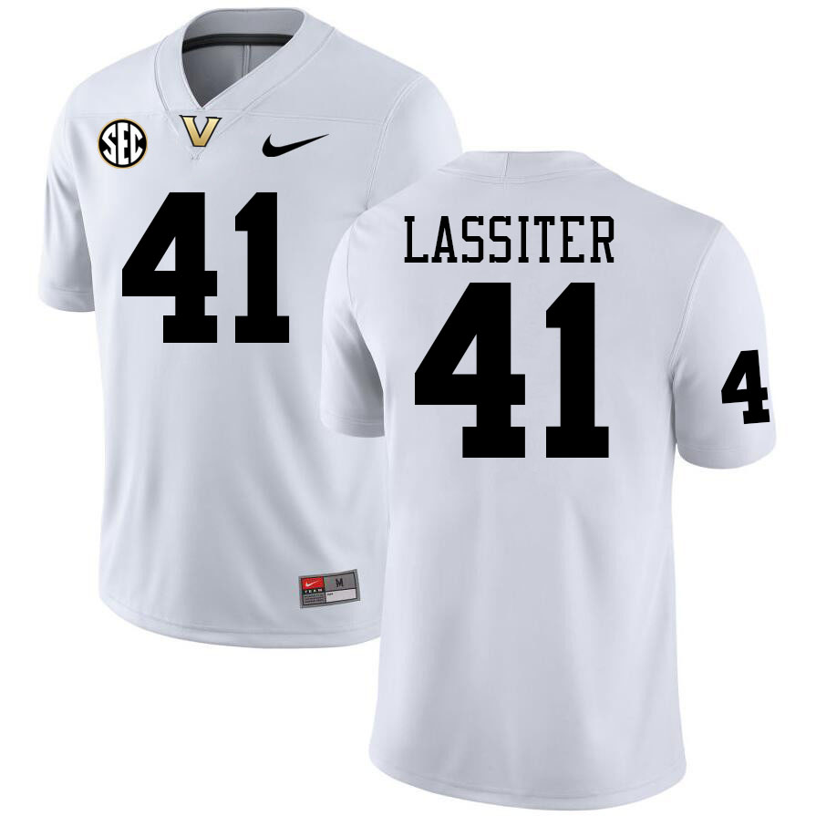 Vanderbilt Commodores #41 Jamezell Lassiter College Football Jerseys Stitched-White